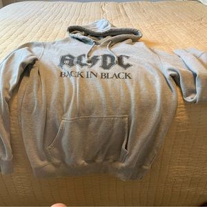 GREY AC/DC HOODIE LARGE